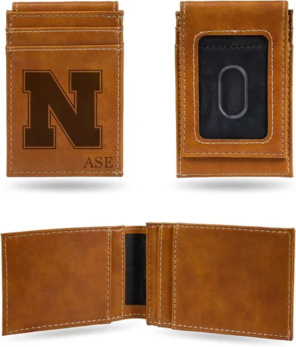 Vista 68 de Rico Industries NCAA Arizona State Sun Devils Brown - Cartera de bolsillo frontal personalizada con grabado láser - Delgada/ligera - Gran artículo