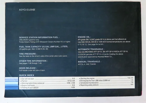 Vista 2 de 2011 Hyundai Elantra Owners Manual Guide Book