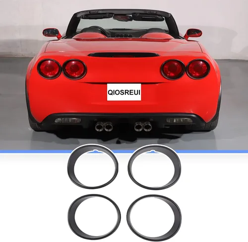 Vista 10 de Anillo de moldura de luz trasera para Chevy Corvette C6 2005-2013, embellecedor de bisel de la luz trasera, cubierta de la luz trasera del maletero