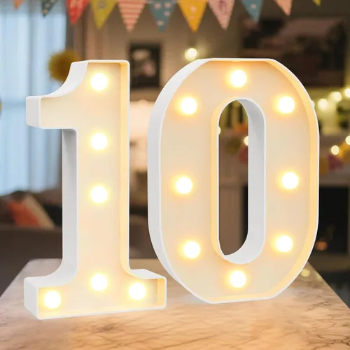 Vista 44 de Letrero LED de Marquee con Letras Iluminadas - Letras Iluminadas del Alfabeto para Cumpleaños, Graduación, Decoración de Pared y Mesa en Bares
