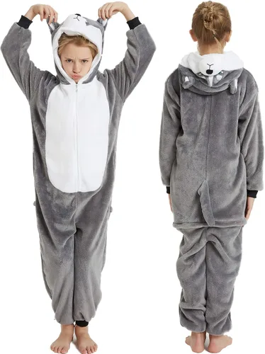 Vista 2 de CALANTA Pijama unisex de una pieza para niños, disfraz de fiesta de cosplay de Halloween