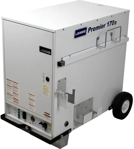 Vista 2 de LB White TS170 Premier 170 2.0 Calentador ductable de GLP, calentador de tienda de campaña duradero y portátil, calentador de espacio ductable