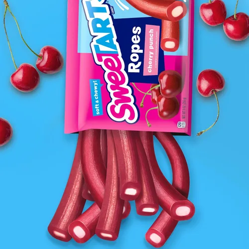 Vista 6 de SweeTARTS Ropes, Cherry Punch Candy, bolsa de 3 onzas (paquete de 12)