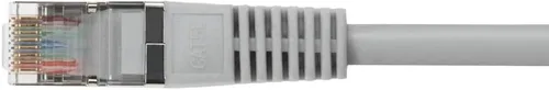 Vista 3 de SF Cable Cable de red Ethernet blindado Cat5e (STP), cable de cobre trenzado de 4 pares 26AWG, enchufe RJ45, 350 MHz, 50 pies, gris