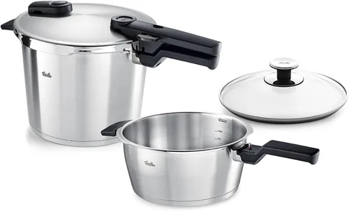 Vista 7 de Fissler Vitaquick Premium - Juego de 2 piezas, sartén a presión de 2.6 cuartos de galón y olla a presión de 4.8 cuartos de galón