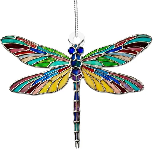 Vista 11 de Adorno de Navidad acrílico de mariposa con efecto vitral, atrapasoles colgante de ventana para familiares y amigos, decoraciones de Navidad, regalo
