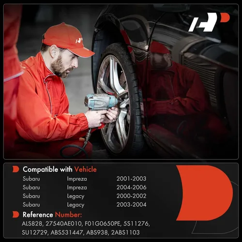 Vista 2 de A-Premium Sensor de velocidad de rueda ABS compatible con modelos Subaru - Impreza 2001-2006, Legacy 2000-2004 - Lado delantero izquierdo