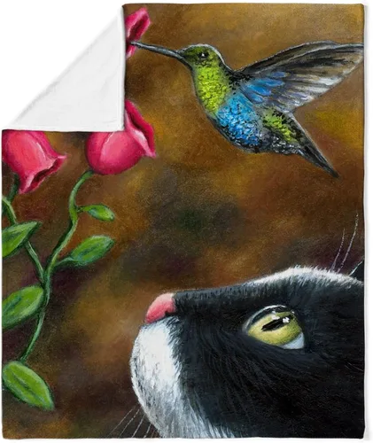 Vista 3 de CafePress Cat 571 - Manta de forro polar súper suave, 60 x 50 pulgadas