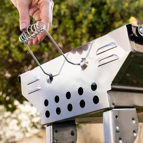 Vista 11 de Barbacoa Plegable de Acero Inoxidable para Carbón ExelQ InnovaGoods