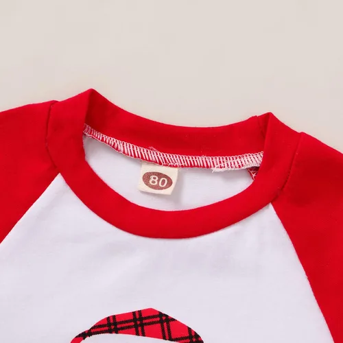 Vista 4 de JEELLIGULAR Camiseta de Navidad para niños y niñas, camiseta de manga larga con estampado de letras para bebés, ropa de festival de 6 meses a 5 años