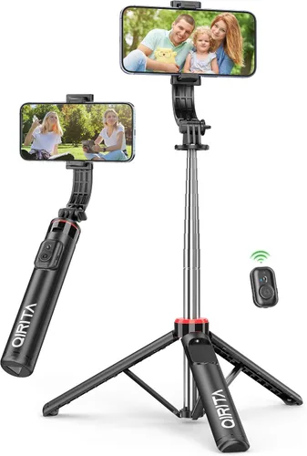 Vista 12 de Trípode para palo de selfie de 51 pulgadas, soporte extensible para teléfono celular con control remoto, trípode de viaje de aleación de aluminio