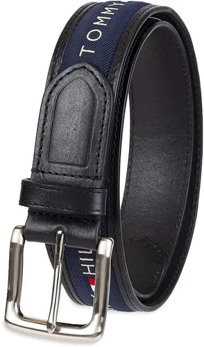 Vista 4 de Tommy Hilfiger mens Fabric Inlay Casual Belt With Classic Harness Buckle