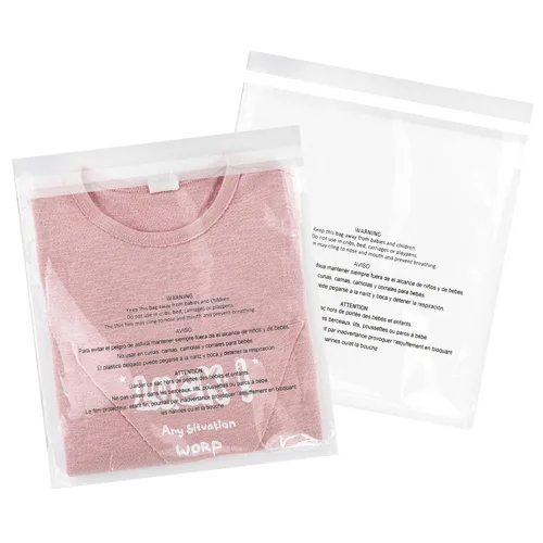 Vista 11 de iMailer - 100 unidades - 6 x 9 pulgadas, bolsas de polietileno transparentes con advertencia de asfixia autosellantes 1.6 mil para tarjetas y sobres