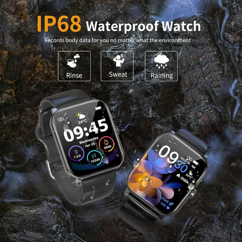 Vista 7 de Reloj inteligente, relojes inteligentes para hombres y mujeres, rastreador de fitness HD de 1.85 pulgadas (respuesta/hacer llamadas), más de 120