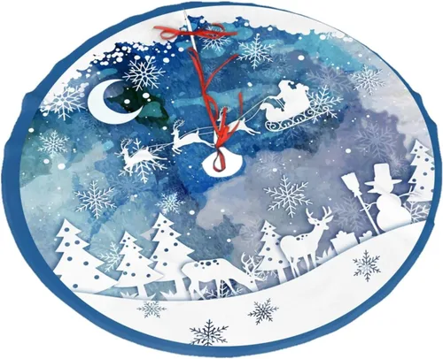 Vista 18 de Falda de árbol de Navidad con huevos de Pascua coloridos, 36" para Navidad, Halloween, Año Nuevo, decoración de fiesta, árbol de casa, alfombra