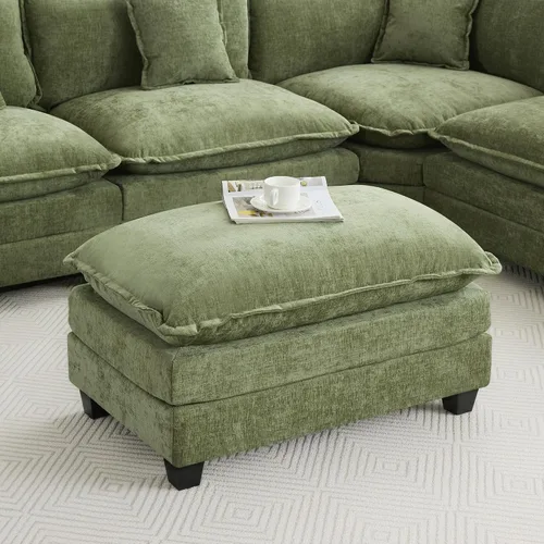 Vista 68 de Sofá modular en forma de nube de 113 pulgadas, sofás de asiento profundo de gran tamaño para sala de estar, sofá modular tapizado de chenilla