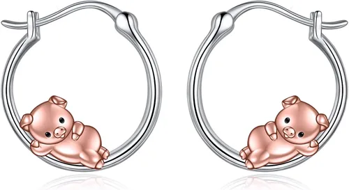 Vista 14 de VONALA Bonitos aretes de aro de plata de ley 925, regalos de cumpleaños para mujer
