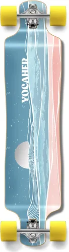 Vista 38 de Yocaher Earth Series - Patinetas completas Longboard con BlackWidow Premium 80A Grip Tape Aluminio Truck ABEC-9 Rodamiento 2.756 in Ruedas