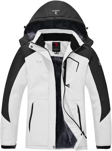 Vista 5 de Rdruko Chaqueta de esquí impermeable para mujer, resistente al viento, para snowboard, trabajo, para uso en invierno