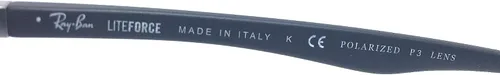 Vista 6 de Ray-Ban Liteforce Tech RB4179 601S9A - Lentes de sol color negro mateverde polarizado de 2.441in, Negro