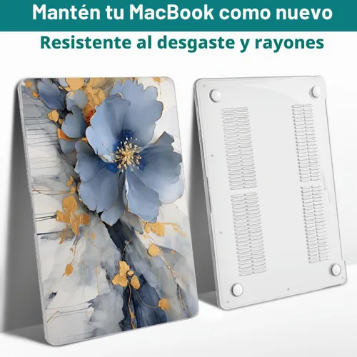 Vista 4 de Teryeefi Compatible con MacBook Air de 13 pulgadas A2337 M1 Chip A2179 A1932 (versión 2018-2020), funda protectora delgada + cubierta de teclado