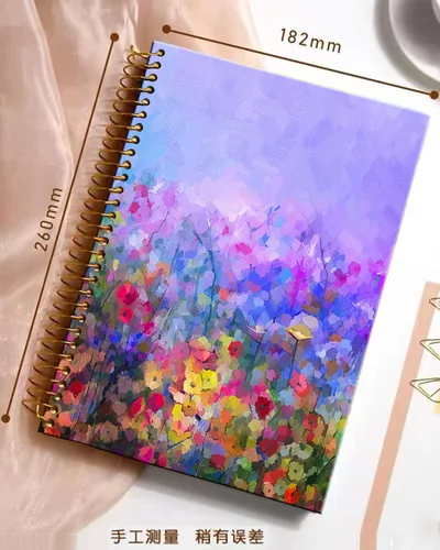 Vista 2 de iampanda Cuaderno de diario en espiral, encuadernación fuerte de doble alambre con papel de primera calidad para niñas y mujeres, 60 hojas A5