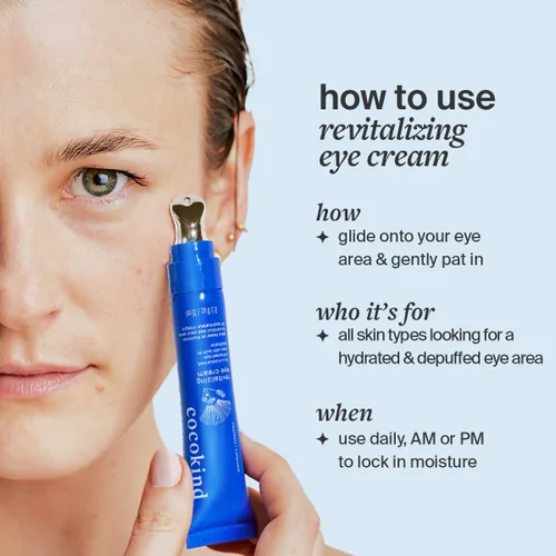 Vista 3 de Cocokind Crema revitalizante para ojos, desinfla y reduce las líneas finas y las arrugas, crema para un área de ojos más firme y brillante