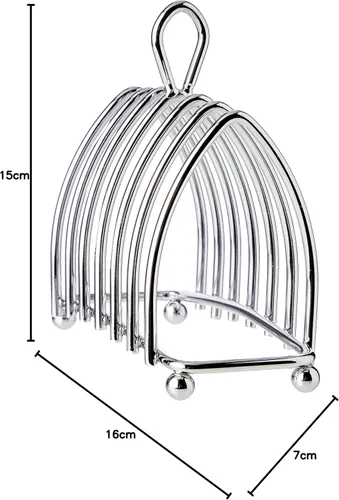 Vista 5 de KitchenCraft KCTOAST - Estante para tostadas con acabado cromado (metal, 6.3 x 5.9 x 2.8 in)