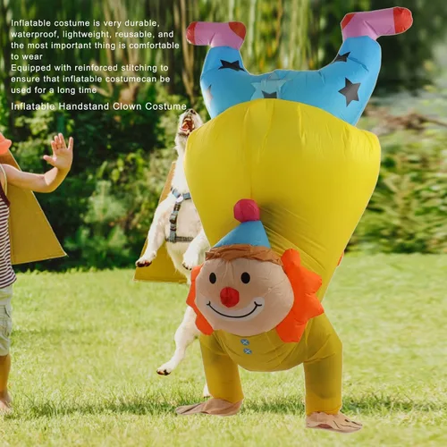 Vista 9 de TOPINCN Disfraz inflable para adulto, disfraz de fiesta de payaso, disfraz inflable de payaso al revés, disfraz de cosplay, overol de fantasía