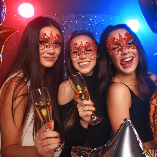Vista 5 de Máscara de encaje para mujer, máscara de encaje para fiesta de máscaras, disfraz veneciano de San Valentín