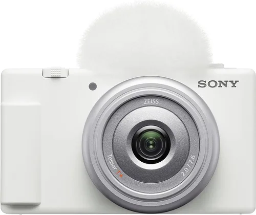 Vista 3 de Cámara Sony ZV-1F Vlog con video 4K y 20.1MP para creadores de contenido y vloggers, color blanco ZV-1F/W Modelo oficial de Sony USA Paquete