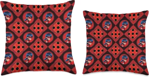 Vista 3 de Miraculous Ladybug and Cat Noir The Movie LB - Almohada de 16 x 16 pulgadas, multicolor