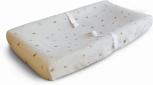Vista 10 de mushie Funda de cambiador de muselina ajustada extra suave (Rosado)