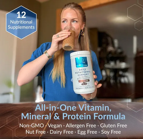 Vista 4 de Equilife - Multivitamínico diario de apoyo nutricional, chocolate, 14 porciones