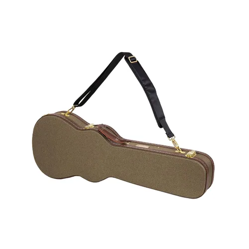 Vista 3 de Crossrock Estuche rígido de madera de lujo para ukeleles soprano, estilo mochila, verde vintage (CRW700SUGN)