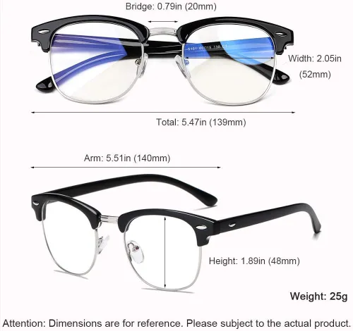 Vista 3 de Stamen Gafas de luz azul para mujeres y hombres, computadora/juegos/TV/teléfonos, lentes bloqueadores azules, antifatiga ocular y deslumbramiento UV