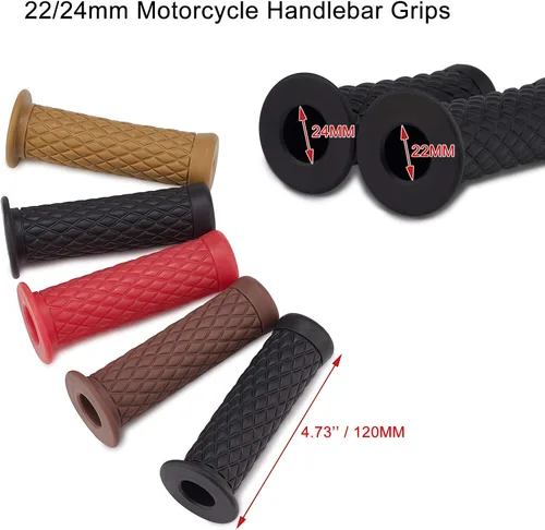 Vista 3 de Puños de manillar de motocicleta para manillares de 7/8" 22 mm/24 mm Tpu antideslizantes universales