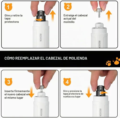 Vista 6 de IREDOON - Cabezal de repuesto para molinillo de uñas para perros para la mayoría de marcas y todas las mascotas, 1 unidad