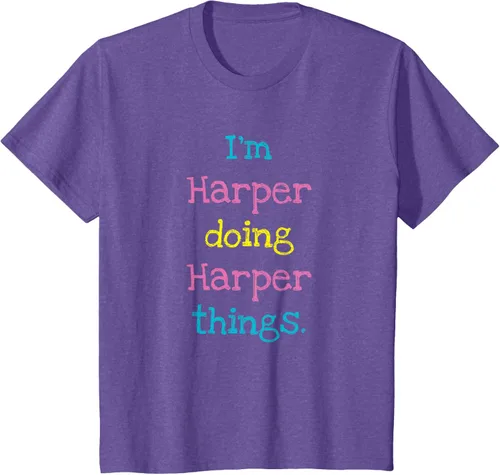 Vista 59 de Harper - Camiseta de regalo para niños con texto personalizado