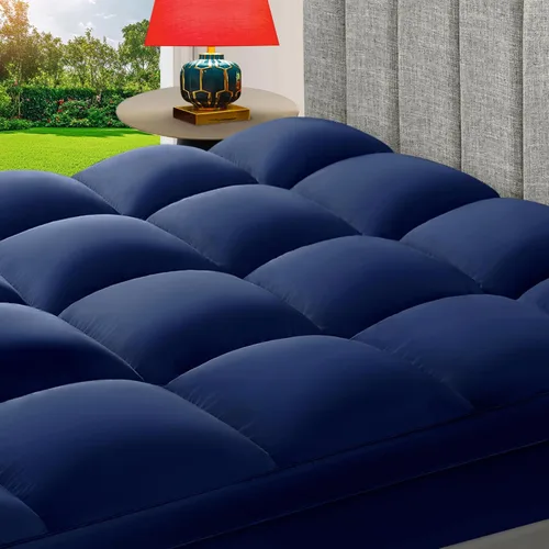 Vista 12 de CHOKIT Cubrecolchón Queen, Cubrecolchón de Almohada Extra Grueso para Alivio del Dolor de Espalda, Cubrecolchón de Cama Refrescante con Bolsillo