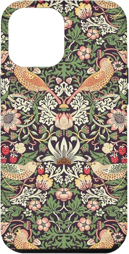 Vista 26 de Funda con diseño Art Nouveau para iPhone 16, diseño de ladrón de fresas William Morris