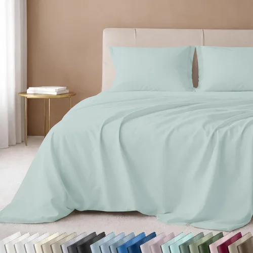 Vista 54 de California Design Den Juego de sábanas de lujo tamaño King - 100% algodón, 600 número de hilos, sábanas King de bolsillo profundo, ropa de cama