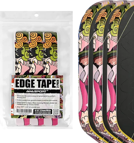 Vista 56 de PICKLETECH Cinta de protección de pala de pickleball – Protector de borde de cabeza de paleta – Cinta de protección de borde de raqueta ajuste
