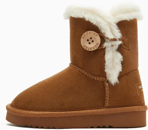 Vista 3 de Weestep Botas de nieve ligeras para invierno, botón de madera, piel de oveja