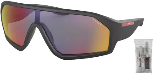 Vista 2 de Prada PS03VS Shield - Gafas de sol para hombre paquete con kit de gafas de cortesía iWear de diseñador