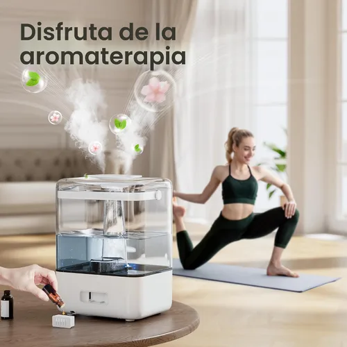 Vista 5 de CHIVALZ Humidificadores de 6L para Dormitorio, Habitación Grande, Hogar, Humidificadores de Niebla Fría de Llenado Superior para Guardería de Bebé