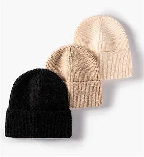 Vista 5 de Lucky Leaf Gorro unisex de punto cálido y holgado con diseño de calavera, con borde enrollable, acogedor, para correr, para hombre