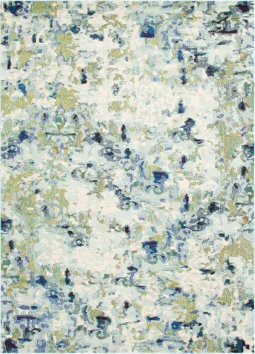 Vista 24 de Unique Loom Chromatic Collection Alfombra de Área - Champagne (2' 2" x 6' Runner, Azul Claro/Azul)