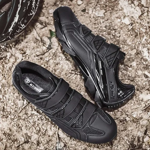 Vista 6 de Zapatos de ciclismo unisex compatibles con Pelaton para interiores, zapatos de bicicleta de carretera, zapatos de bicicleta de montaña para hombres
