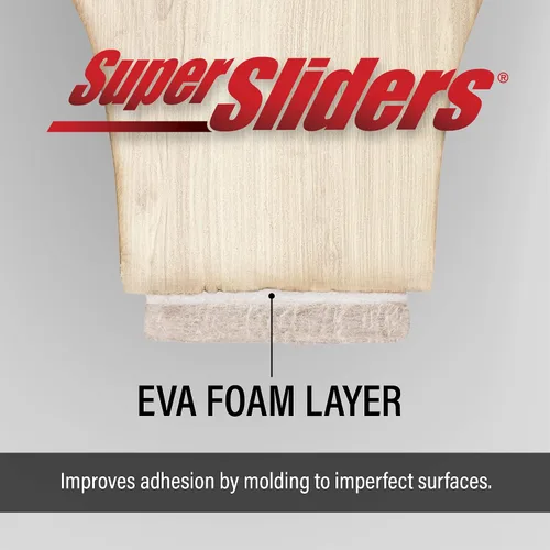 Vista 4 de Super Sliders Almohadillas de fieltro autoadhesivas para muebles y parachoques de gabinetes, protegen superficies de madera dura, azulejos